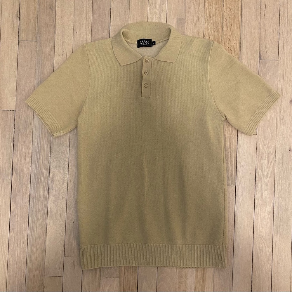 boohooMAN Men’s Short Sleeve Henley Polo